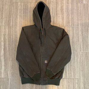 CarHartt Jacket Size Small Army Green Barely Worn